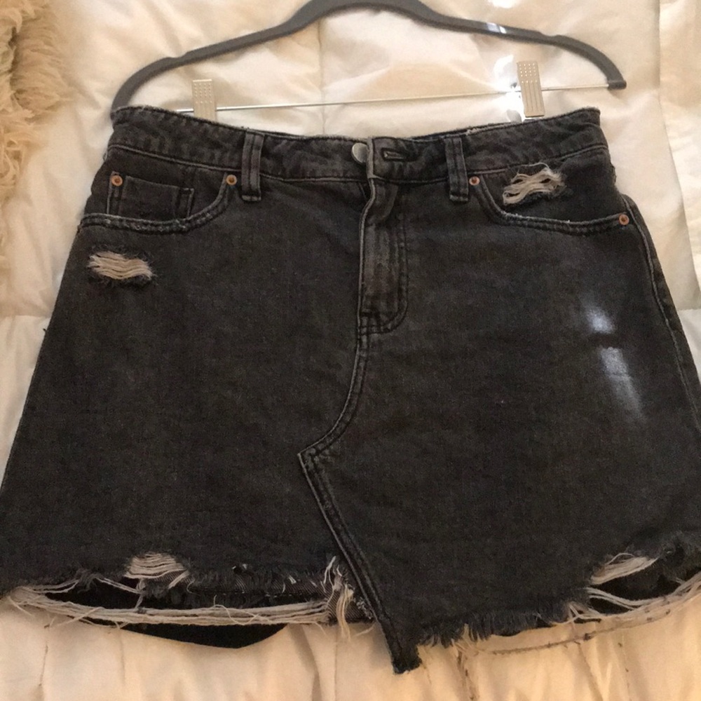 black denim skirt